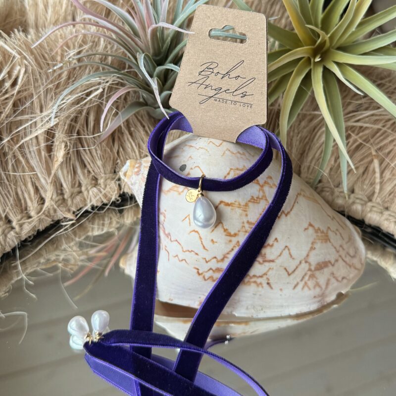 Choker Bowknot "Plum Purple"
