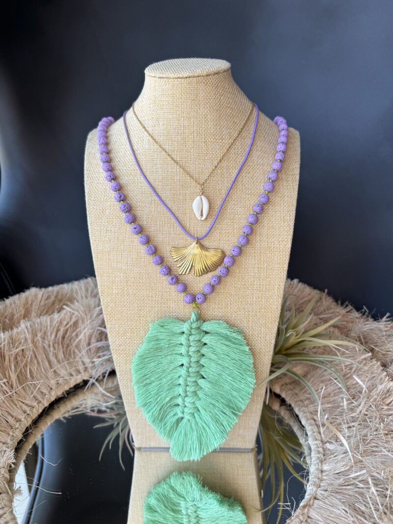 Macrame Tassel "Lilac & Green" - Image 3