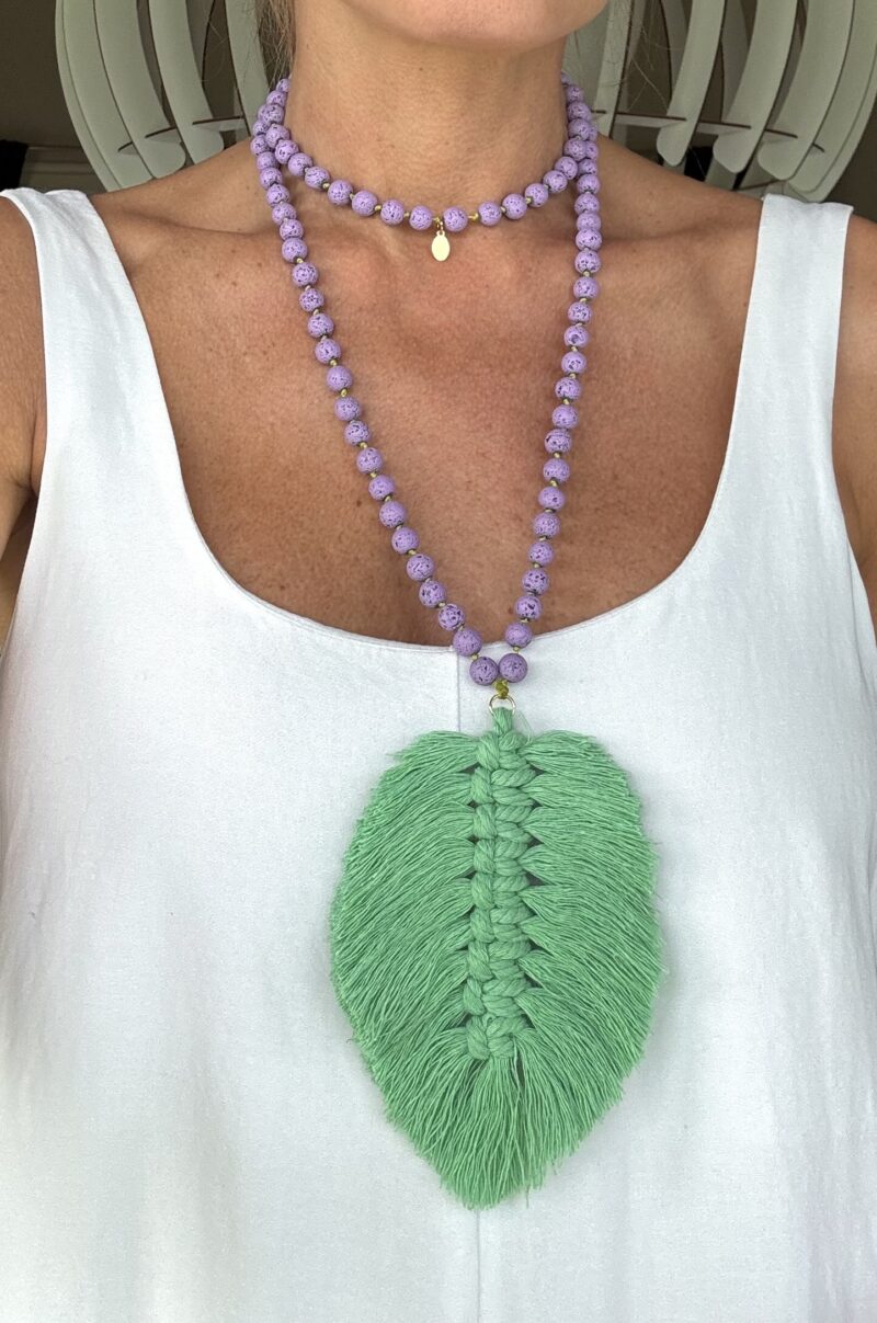 Macrame Tassel "Lilac & Green" - Image 5