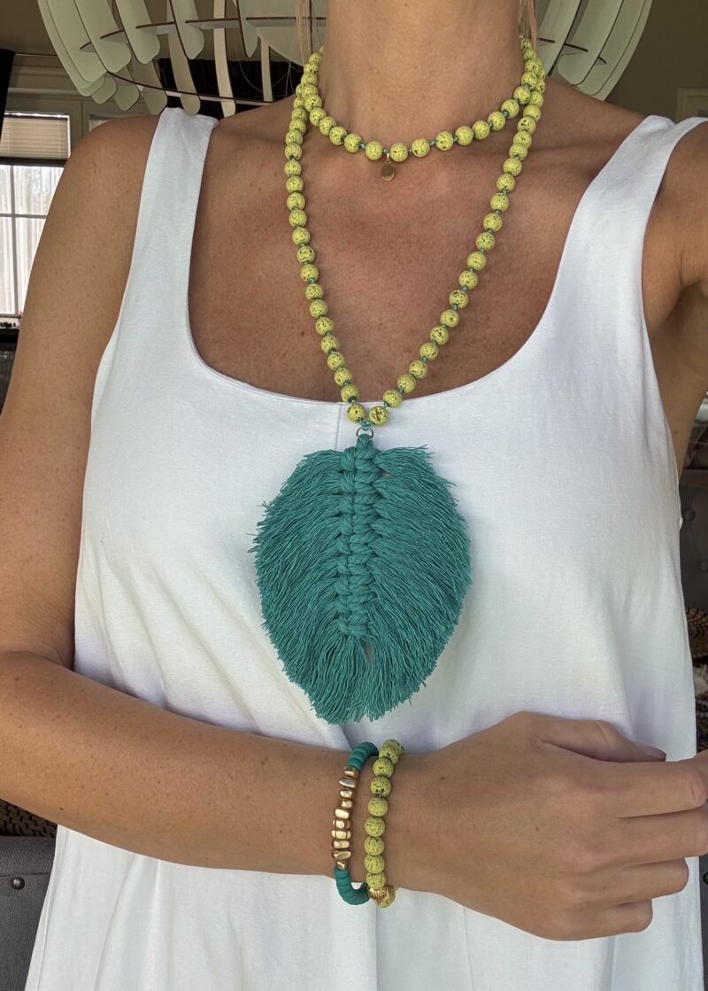 Macrame Tassel "Lime & Turqouise" - Image 2