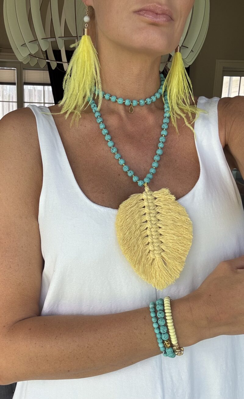 Macrame Tassel "Lemon Sorbet" - Image 3