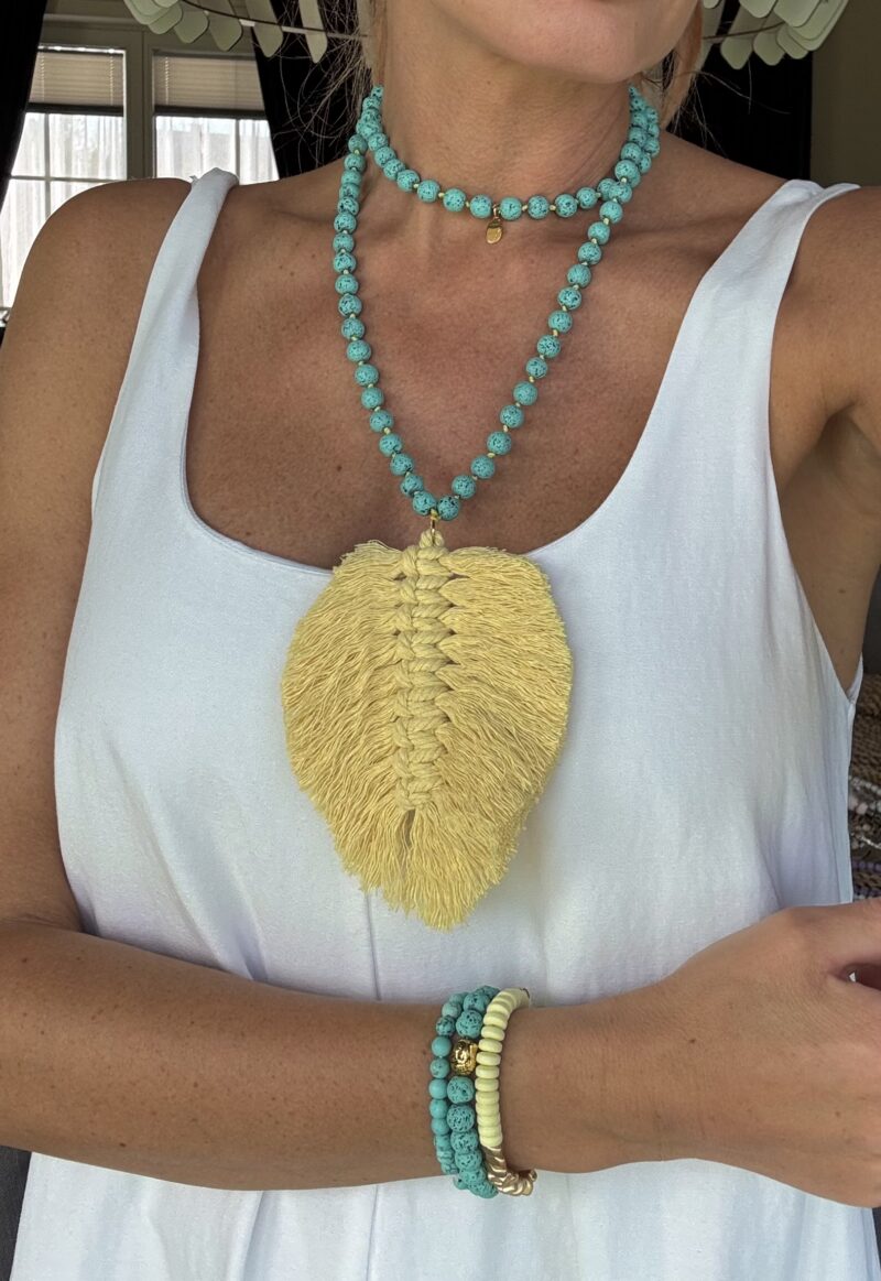 Macrame Tassel "Lemon Sorbet" - Image 4