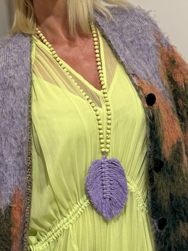 Macrame Tassel "Yellow & Lilac" - Image 2