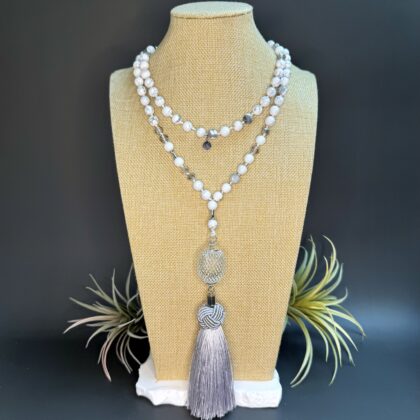 Bohokee "Grey Turban Tassel"