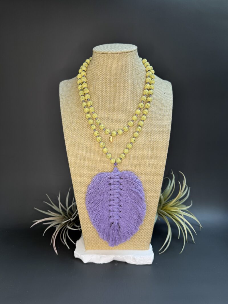 Macrame Tassel "Yellow & Lilac"