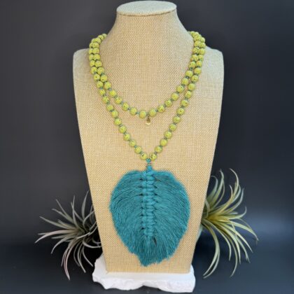 Macrame Tassel "Lime & Turqouise"
