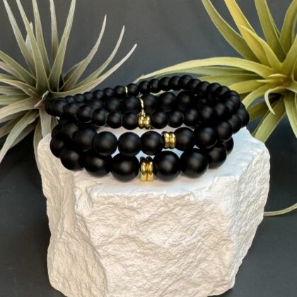 Bohovõru set "Black Triple Ring"