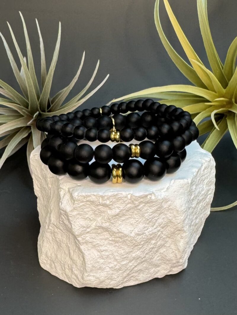 Bohovõru set "Black Triple Ring"