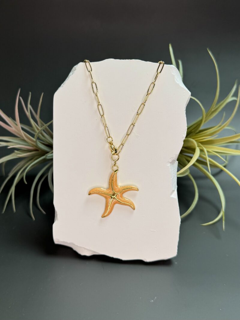 Bohokee "Orange Seastar" 14K Gold Plated