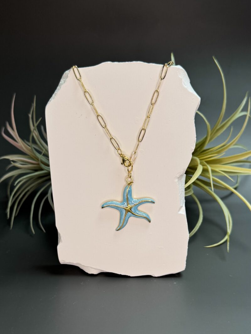 Bohokee "Turqouise Seastar" 14K Gold Plated
