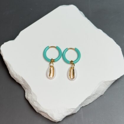 Kõrvarõngad "Turqouise White Shell"