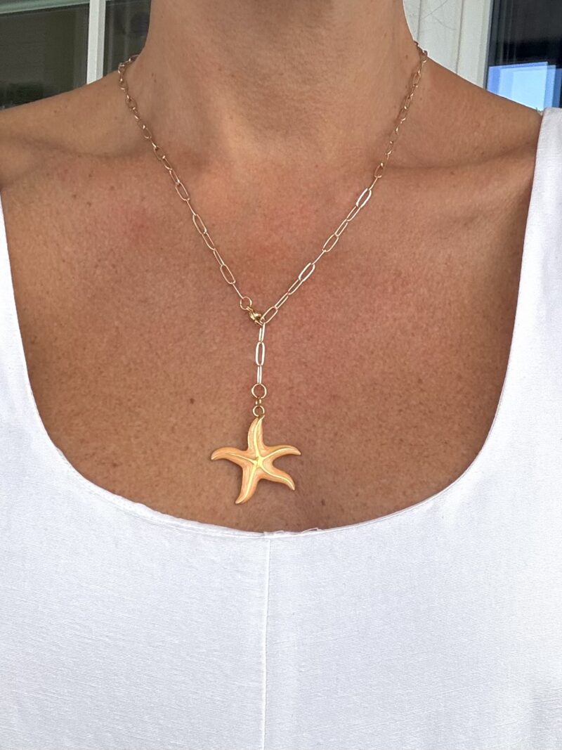 Bohokee "Orange Seastar" 14K Gold Plated - Image 2