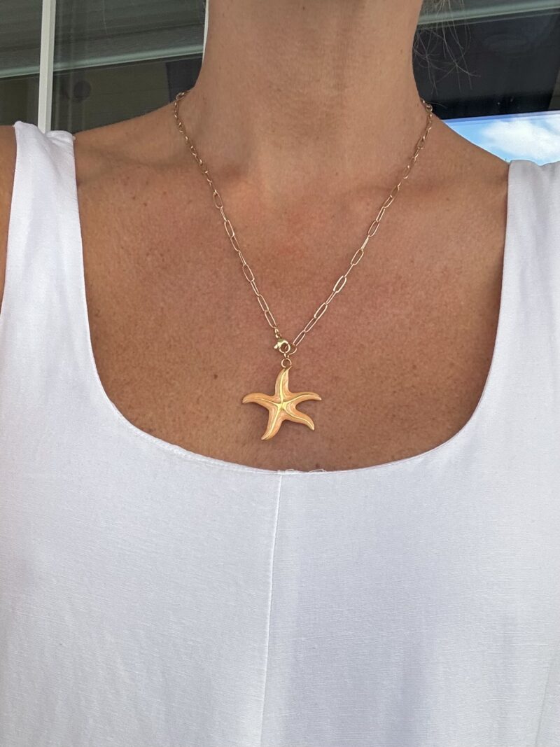 Bohokee "Orange Seastar" 14K Gold Plated - Image 3