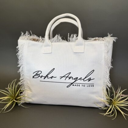 Boho Beach Bag "White Dream"