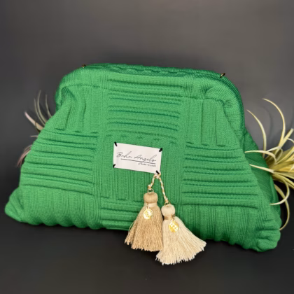 Boho Bag "Green Bun"