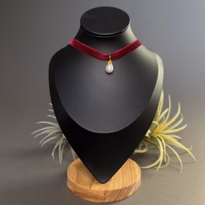 Choker "Wine Red Gold"