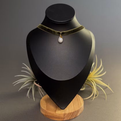 Choker "Olive Green Gold"