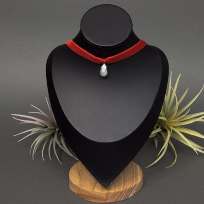 Choker "Red Love Silver"