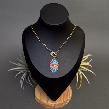 Bohokee "Turqouise Shine Plate" 14K Gold Plated