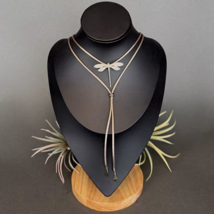 Satiin Choker “Silver Taupe”