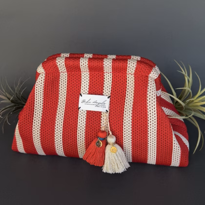Boho Bag "Red Stripe"